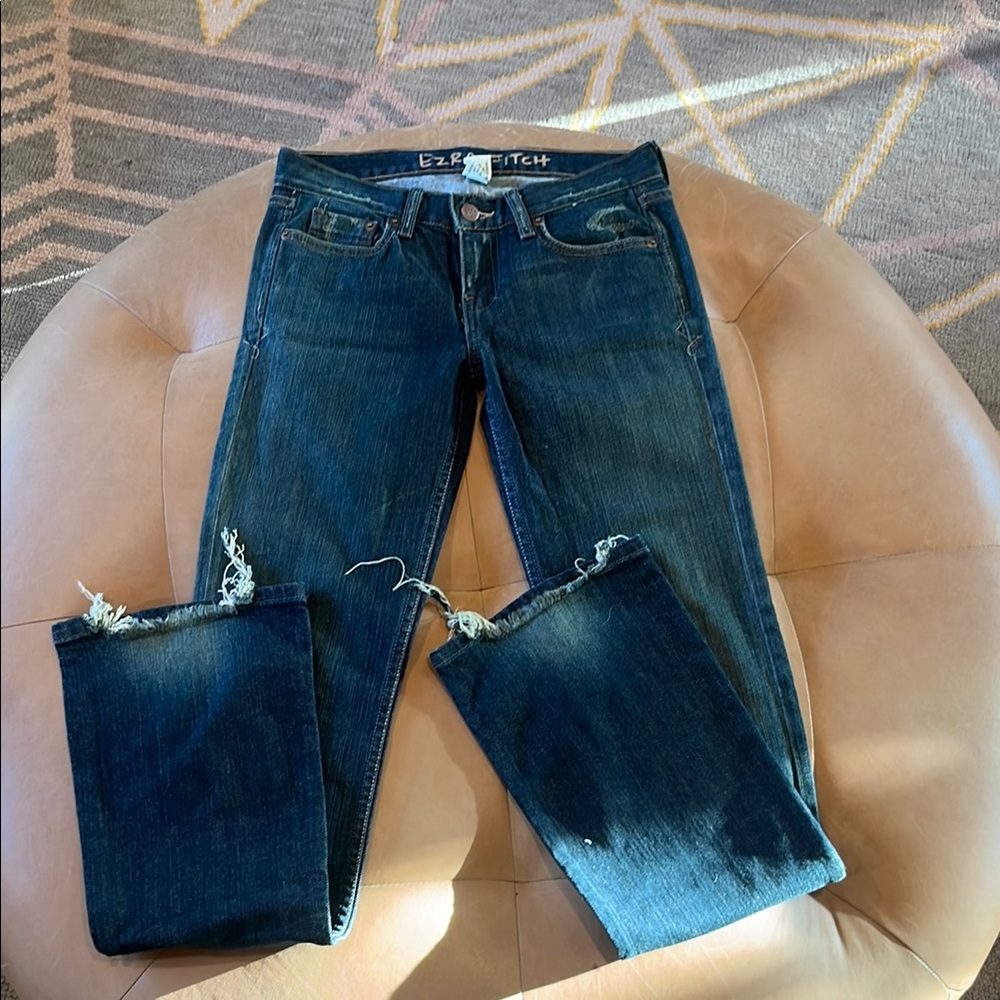Blue Straight Leg Jeans with Classic Denim Finish
